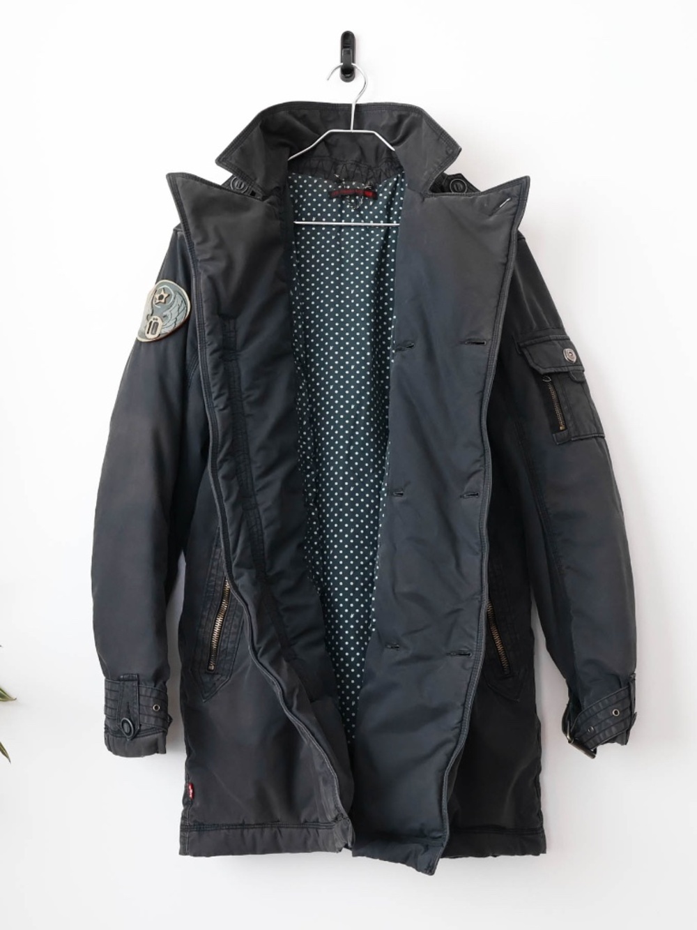 Rare Vintage Y2K Levi's Heavyweight Parka Naturally Sun Fading And Distressing - Picture 2 of 11